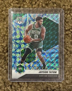 Jayson Tatum Green and Blue Prizm 2021 mosaic - Picture 1 of 2