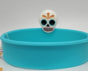 Joie Teal Fry Pan Egg Pancake Ring Sugar Skull Eggy Dia De Muerte Halloween - Picture 1 of 3