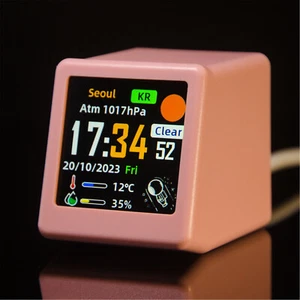 Smart Desktop Clock WIFI Weather Clock 1.5In Screen Temperature & Humidity 2024 - Picture 1 of 18