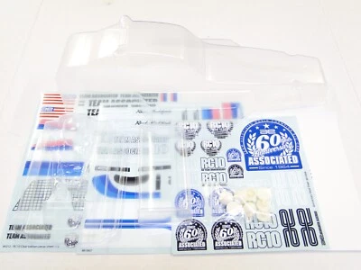 NEW ASSOCIATED RC10 GREEN 40th EDITION Body Clear Unpainted + Decals AJ5N - Image 1 of 3