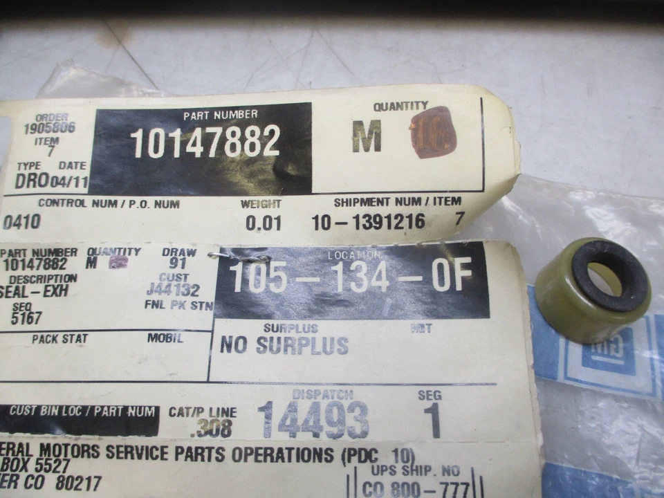 GM Valve Seal 10147882 QTY-1 - Image 1 of 1