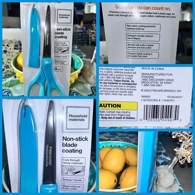 Fiskars Non-Stick blade Coating Cuts through Sticky material Softgrip 8 inch - Image 1 of 4