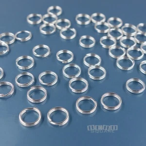 50 Sterling Silver 6mm x 0.6mm (22 gauge) Split Jump Ring Connectors #33127-2H - Picture 1 of 4