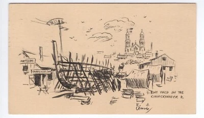 ROSS A. LEWIS PULITZER DIBUJANTE GANADOR DEL PREMIO OBRA DE ARTE ORIGINAL EN TARJETA UX27 Foto 1 de 2