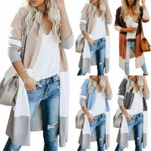Winter Cardigan Long Sweater Coat Chunky Knitted Oversized Casual Outwear Women - Picture 1 of 14