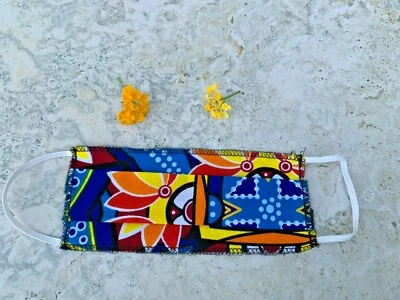 Rainbow, Floral, Colorful, Women's Face Mask, Breathable, One Layer Thin Cotton - Image 1 of 4