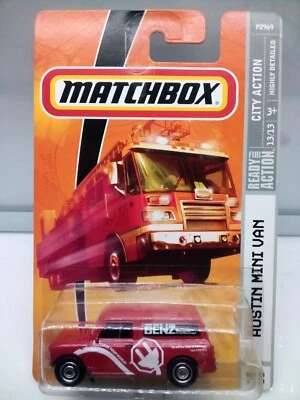 Matchbox Superfast / MB 713 - '65 Austin Mini Van - Red - Benz - Model Car x1  - Image 1 of 4