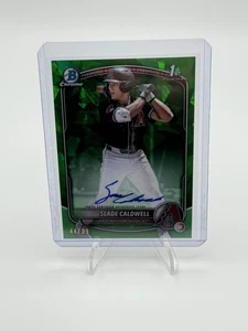 2025 Bowman Sapphire Edition - Slade Caldwell Green Refractor Auto /99 #CPS-SC - Picture 1 of 2