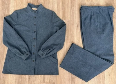 VTG Disneyland Frontierland Exhibit Pendleton Pant Jacket Set Blue Women Sz 12 - Image 1 of 4