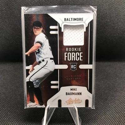 2022 Panini Absolute Mike Baumann ROOKIE Force /199 MEM RELIC Patch Orioles RC - Image 1 of 2