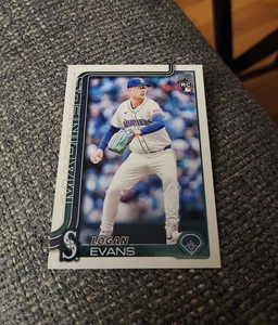 2025 Topps Update Baseball Logan Evans RC US302 Seattle Mariners - Bild 1 von 2