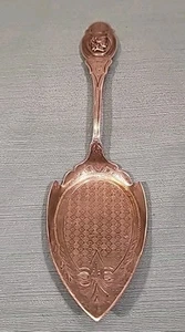 Antique Coin Silver Medallion Flatware Classical Lady Female Portrait Pie Server - Picture 1 of 10
