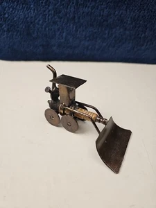 Handmade Vintage Folk Art Tractor Metal Sculpture Recycle Spark Plug 4x2.5 Inch - Picture 1 of 10