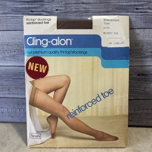 VTG..SEARS CLING-ALONG..THIGH HIGH..STAY UP..STOCKINGS..TALL PLUS..TOAST - Picture 1 of 6