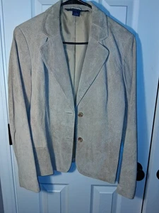 Catherine Stewart hellbraun Wildleder Leder Blazer Academia Preppy Gr. L Damen  - Bild 1 von 8