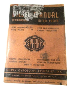 RARE 1935 SPERRY GYROSCOPE CO VEST POCKET DIESEL MANUAL MOTORSHIP DIESEL POWER - Picture 1 of 20
