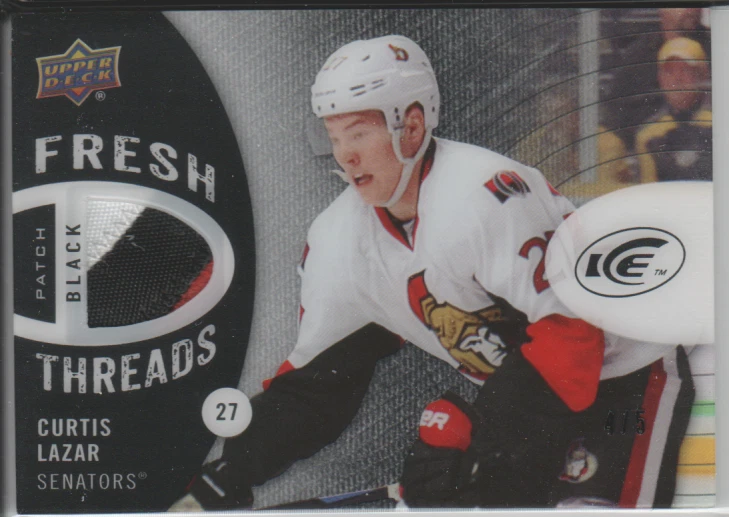 Curtis Lazar Edmonton Oilers /5 RC Patch UD Ice Fresh Treads - Image 1 of 2
