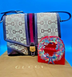 GROSSE GUCCI SCHULTERTASCHE BRAUN HORSEBIT CANVAS WEB TREASURE 146000 🎁 - Bild 1 von 19