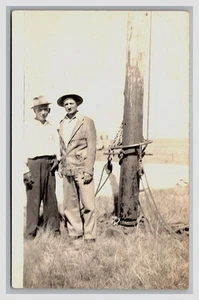 Circus Manager & Carny by BIG TENT CENTER POLE RPPC - Picture 1 of 2