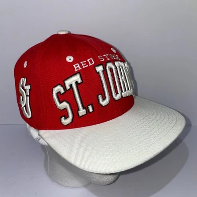 Vintage Zephyr  St. John's Red Storm Snapback Cap Red Wool Block Spell-Out - Image 1 of 4