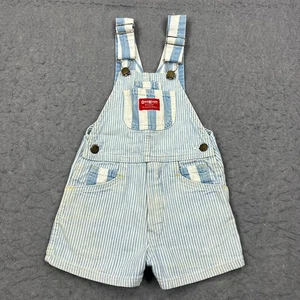 Vintage Osh Kosh Bigosh Overall Jugend Größe 5 blau gestreift Vestbak alt hergestellt in den USA - Bild 1 von 18