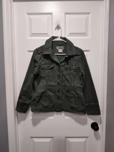Route 66 Damengröße Medium olivgrün Militär Utility Jacke 100 % Baumwolle - Bild 1 von 11