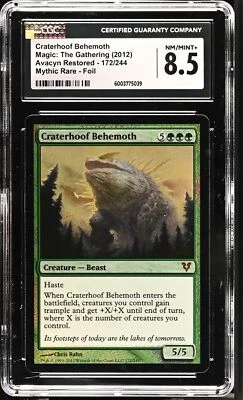 CRATERHOOF BEHEMOTH Avacyn Restored Foil Mythic CGC 8.5 MTG [Nostalgium] - Image 1 of 2