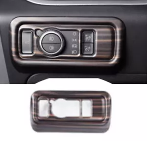 Interruptor de marco de control de faros de grano de madera mate para AUTO Ford Explorer 20-22 - Imagen 1 de 2