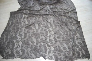 2,4m 1,55m grau Spitzenstoff Häkelstoff 100% Baumwolle Paisley Gothic - Bild 1 von 8