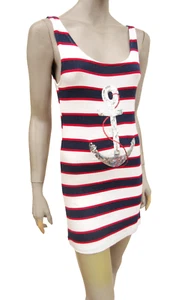 Tunic / Mini Dress size M/L - Sleeveless Striped Soft Knit - Smoove - Picture 1 of 8