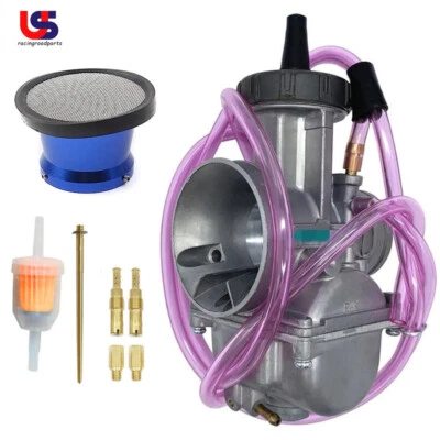 Carburador e filtro de ar PWK 38mm para Kawasaki KX125 KX250 KTM 125 200 250 300 - Imagem 1 de 4