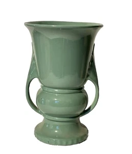 Vintage Abington 10” Vase Green Sea Foam Pottery Made USA - Picture 1 of 24