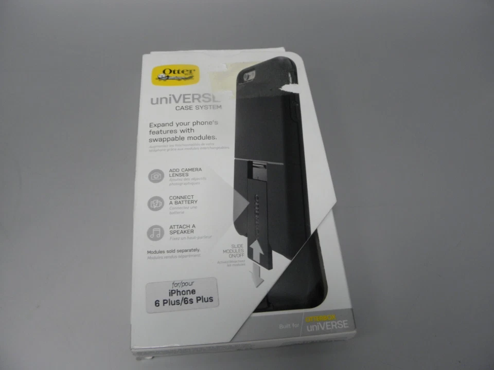 SISTEMA DE FUNDA ORIGINAL OTTERBOX uniVERSL PARA iPHONE 6 PLUS/6s PLUS NEGRO NUEVO Foto 1 de 1