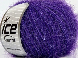 LOT OF 8 Ice SPARKLE SOFT Yarn #68312 SOFT PURPLE METALLIC  Eyelash 40% LUREX - Picture 1 of 4
