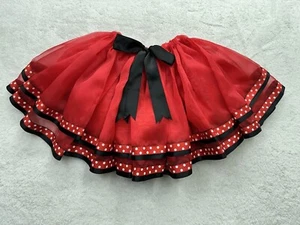 Hand-made 3 Layer Minnie Mouse Themed Disney Tutu Ribbon Trimmed Halloween - Picture 1 of 17