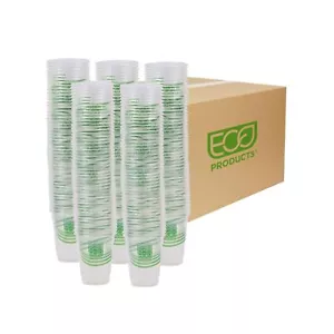ECO PRODUCTS GreenStripe Clear Compostable 7oz PLA Plastic Cups, Case of 2000... - Picture 1 of 9