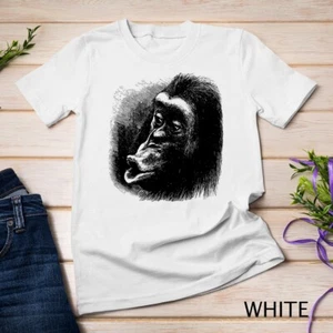 Camiseta Cara de Mono Chimpancé Arte-Vintage Chimpancé Divertida Mono Tanque Unisex - Imagen 1 de 15