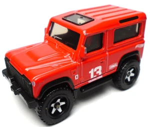2013 HOT WHEELS #07 LAND ROVER DEFENDER 90 RED 1:64 DIECAST 2 1/2" SUV TRUCK - Picture 1 of 6