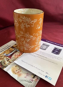 Temptations By Tara Utensil Holder Floral Lace Orange New - Picture 1 of 9