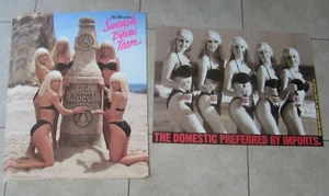Wholesale Lot of 25 Vintage 1991 Old Milwaukee Beer SWEDISH BIKINI TEAM Posters - Picture 1 of 3