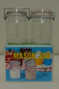 Chadwick Mason Jar Plastic Salt & Pepper Set - Picture 1 of 7