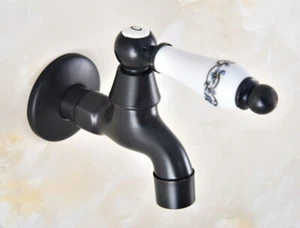 Oil Rubbed Bronze Outdoor Garden Faucet Bathroom Washing Machine Mop WC Taps - Bild 1 von 7