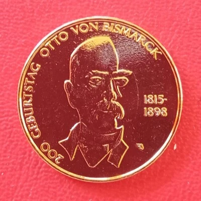 10 Euro Germany 2015 St / Otto von Bismarck / Gold Plated / J#596 KN - Image 1 of 2