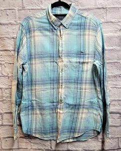 Vineyard Vines Slim Fit Tucker Shirt Linen Blend Pastel Plaid Whale MEDIUM - Picture 1 of 7