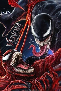 Venom: Let There Be Carnage Movie Poster | Exclusive Art | Framed | 2021 | NEW - Picture 1 of 4