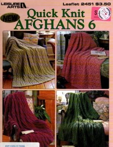 VINTAGE 1993 LEISURE ARTS QUICK KNIT AFGHANS 6 BY ANITA LEWIS - Picture 1 of 2