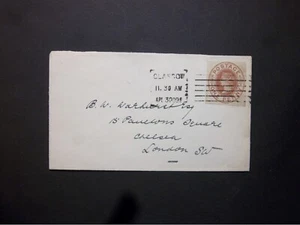 GB QV 1d brown Postal Stationery Wrapper Cut Out Envelope GLASGOW m/c to London - Imagen 1 de 2