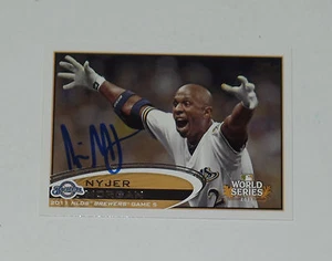 NYJER MORGAN SIGNED AUTO'D 2012 TOPPS CARD #272 INDIANS BREWERS NATS PIRATES - Picture 1 of 2