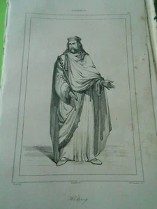 Gravure 1838 - Allemagne Germany Portrait de Hlodowig - Bild 1 von 1