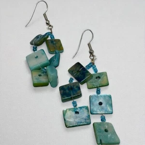Very Nice c1990s Shell Drop Earrings. D56 - Picture 1 of 4
